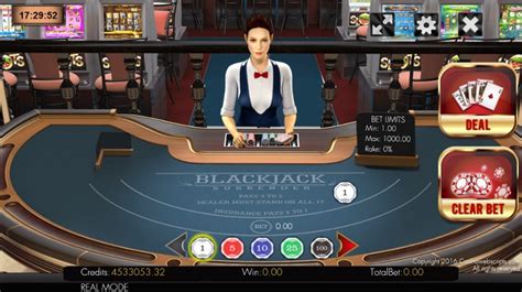 Jogar Blackjack 21 Surrender 3d Dealer no modo demo